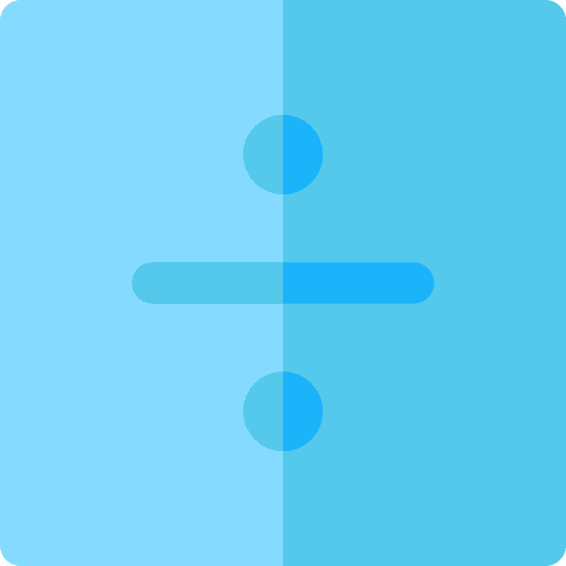 Division signs calculation maths icon