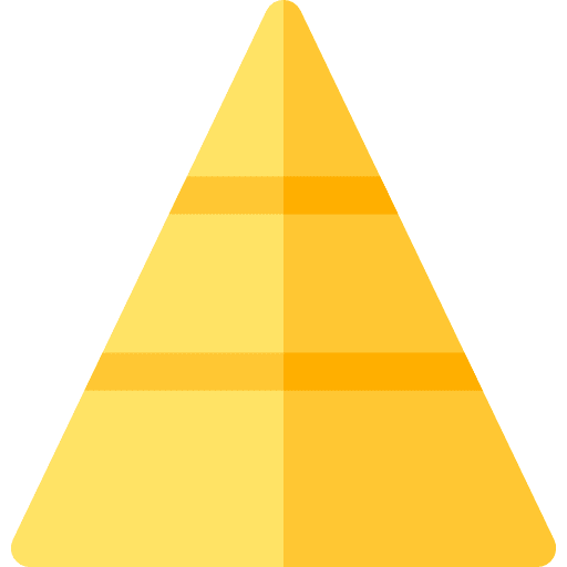 Pyramid business analytics pyramid icon