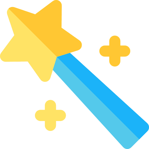 Fairy wand magic magician icon