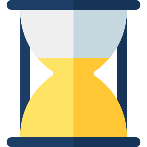 Hourglass tools and utensils waiting clock icon
