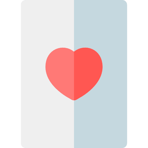 Ace of hearts poker gambling black jack icon