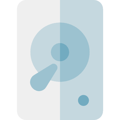 Hard disk data storage hard disk electronics icon