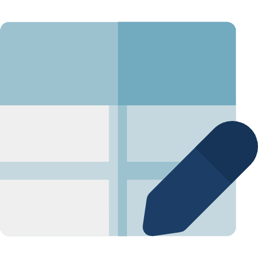 Table interface edit pencil icon