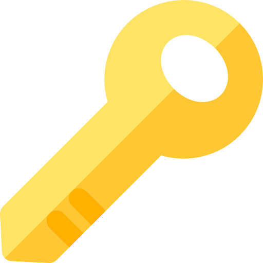 Key passkey password door key icon