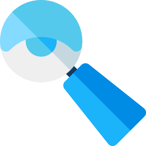 Magnifying glass interface find search icon