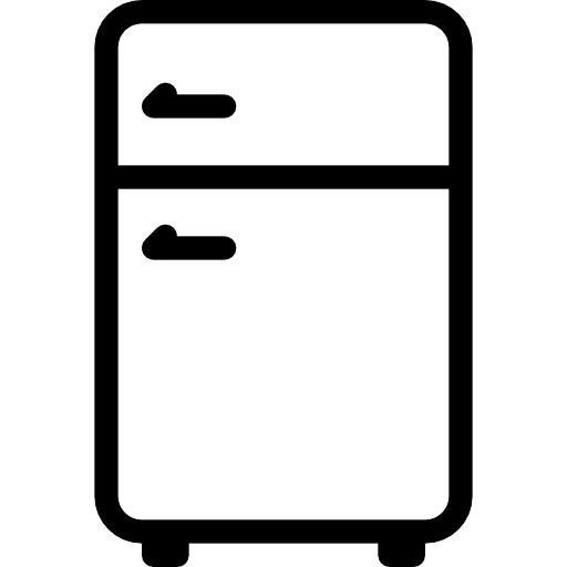 Fridge kitchen furniture and household technology icon