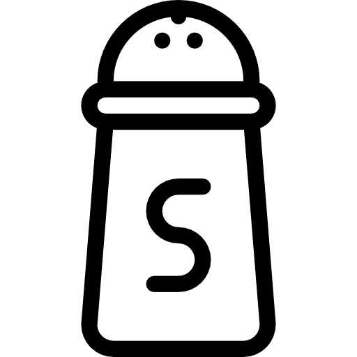 Salt glass salted food and restaurant icon