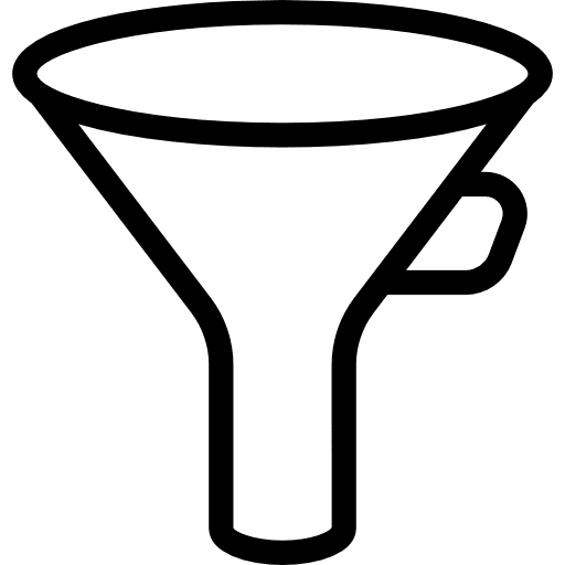 Funnel food and restaurant funnel tools and utensils icon Funnel food and restaurant funnel tools and utensils icon