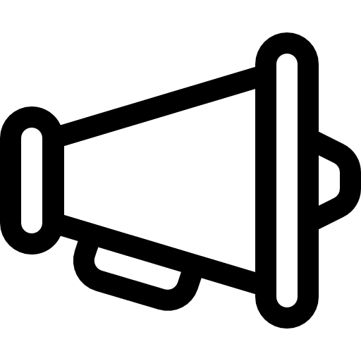 Megaphone shout marketing communications icon