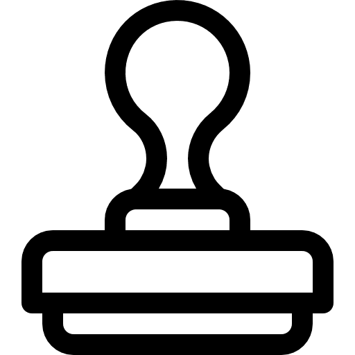 Stamp business communications sign icon