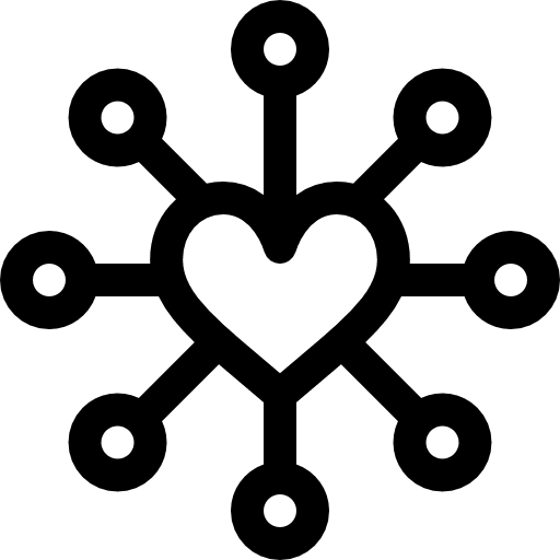 Favorite signs heart shapes icon