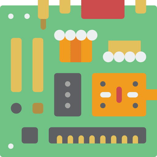 Motherboard chip technology electronic icon