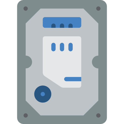 Hdd hard drive storage tools and utensils icon