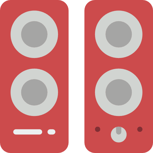 Speakers music player electronics technology icon