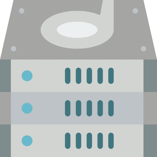 Server storage files multimedia icon