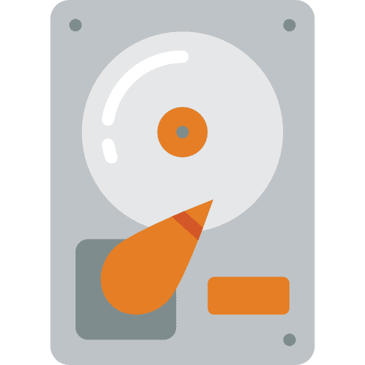 Hard drive multimedia electronic computer icon