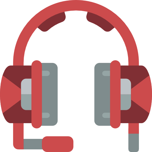 Headset communications logistics assistance icon