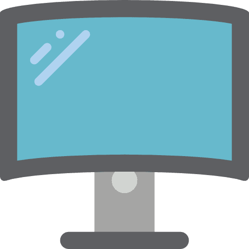 Monitor curved electronics monitor icon