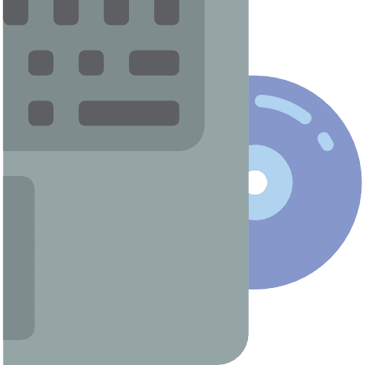 Compact disc bluray multimedia music player icon