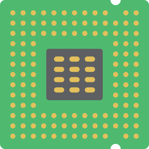 Processor cpu firmware chip icon