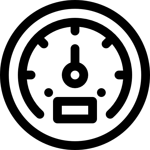 Tachometer revolution measuring transportation icon