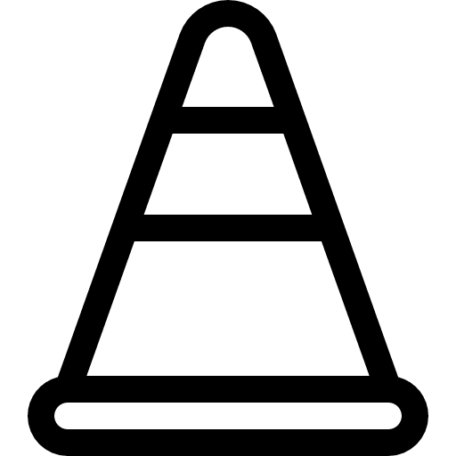 Cone signaling construction and tools post icon Cone signaling construction and tools post icon