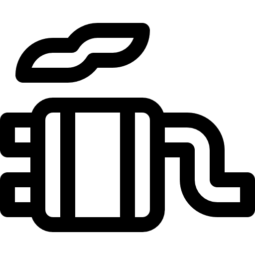 Exhaust pipe car parts contamination car icon Exhaust pipe car parts contamination car icon