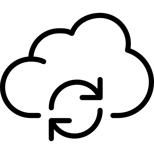 Cloud sync storage interface icon