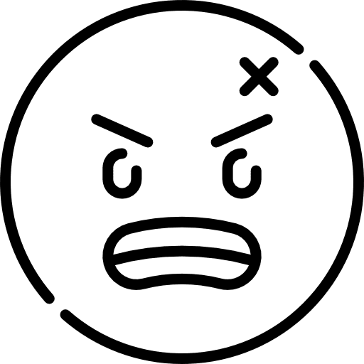 Angry angry smileys feelings icon