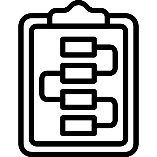 Clipboard planning diagram clipboard icon