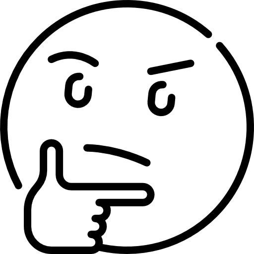 Thinking emoji smileys thoughtful emoji icon