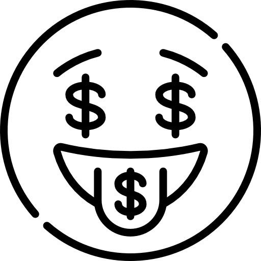 Rich emoji rich feelings icon