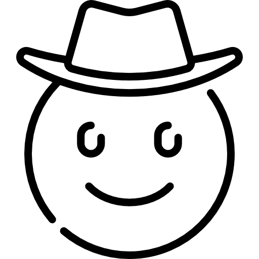 Cowboy emoticons emoji smileys icon