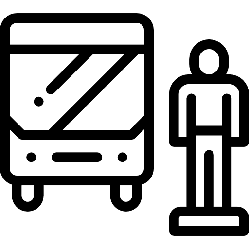 Pickup bus transport pickup icon