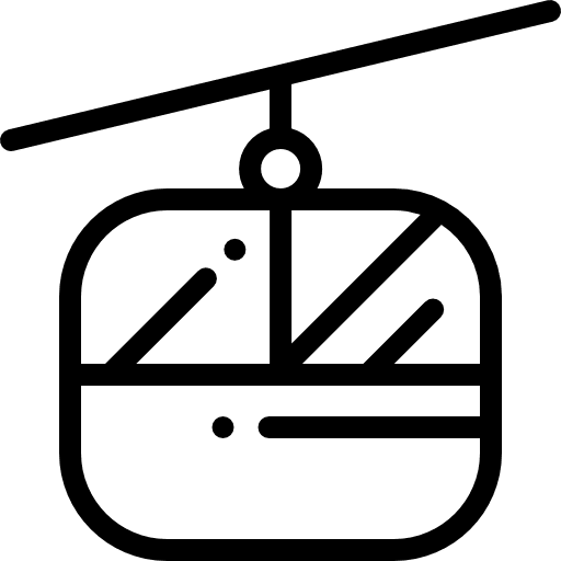 Cable car transportation ski resort cabin icon Cable car transportation ski resort cabin icon