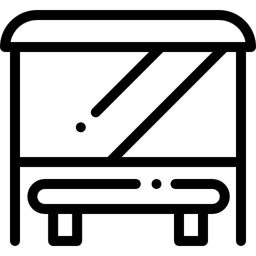 Bus stop urban bench station icon Bus stop urban bench station icon