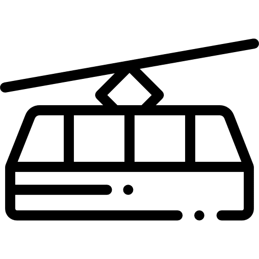 Cable car transport ski resort transportation icon Cable car transport ski resort transportation icon