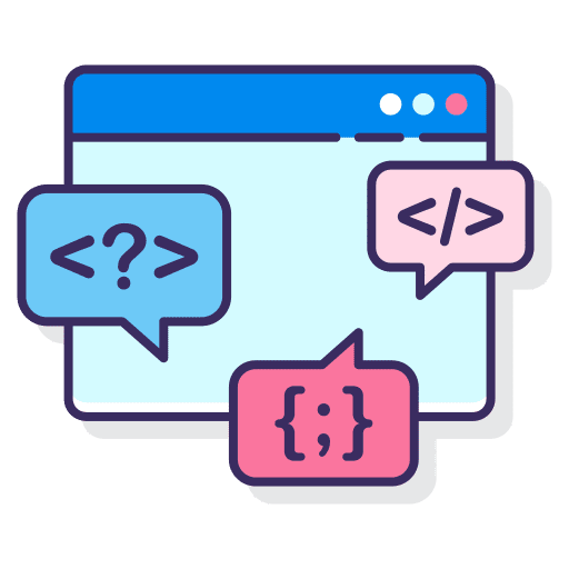 Coding language programming language programming language icon