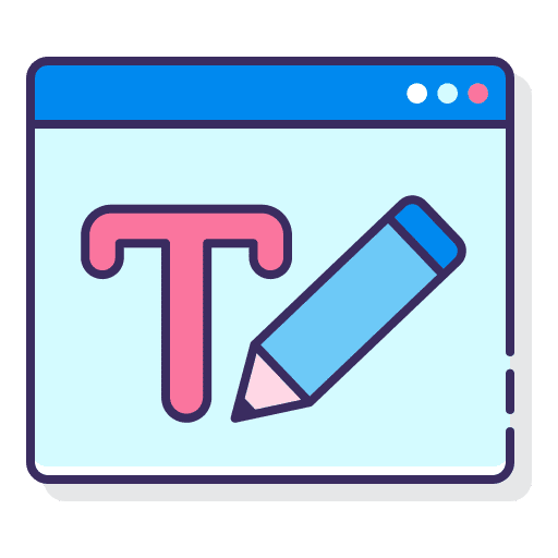 Text editor font text art and design icon
