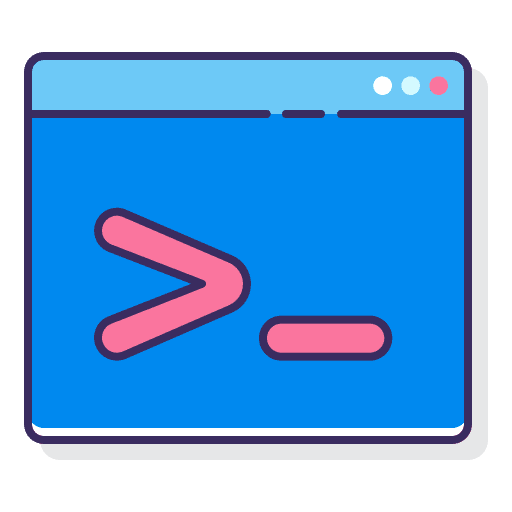 Command line laptop ssh coding icon