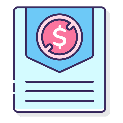 Free document shipping and delivery money icon