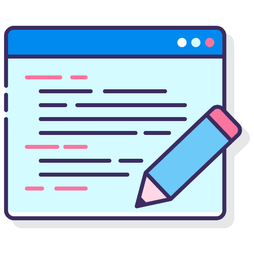 Coding screen edit tools data icon