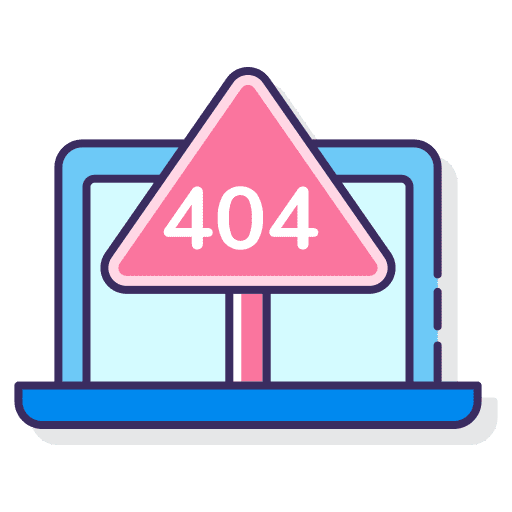 Error 404 webpage error coding icon