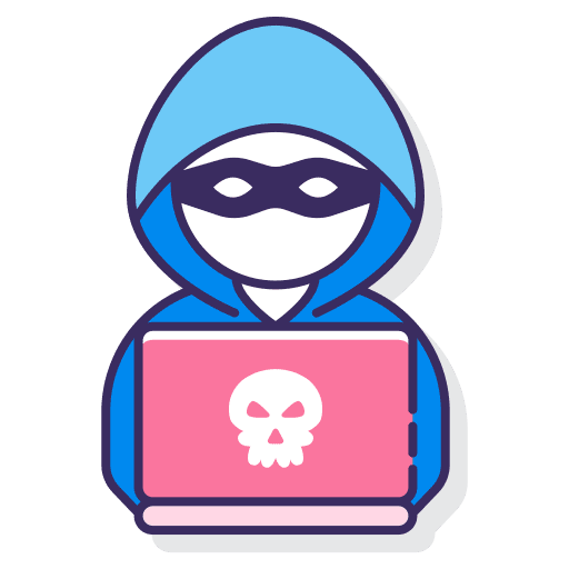 Hacker computer cyber security password icon