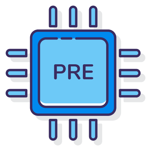 Processor electronic chips chip silhouette icon
