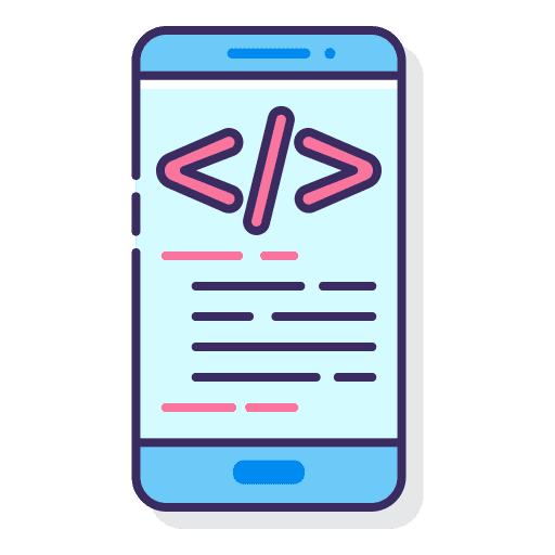 Programming web development electronics mobile phone icon