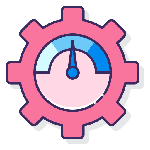Speed meter time and date attitude icon