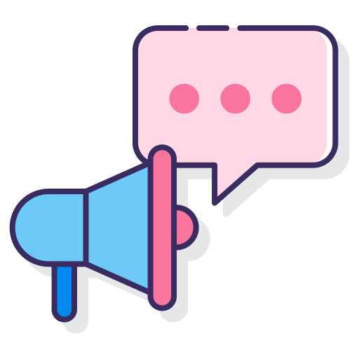 Communication bullhorn text commercial icon