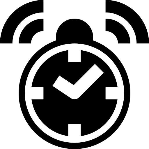 Alarm clock time and date alarm clock on time icon Alarm clock time and date alarm clock on time icon
