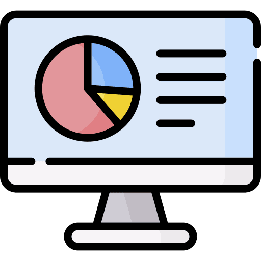 Computer computer analysis report icon Computer computer analysis report icon